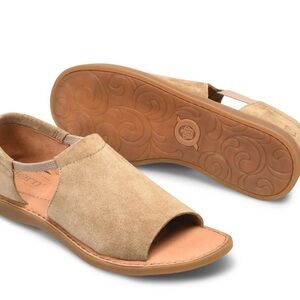 Born Women’s Cove Modern Leather Sandals Taupe Suede Tan Size 9